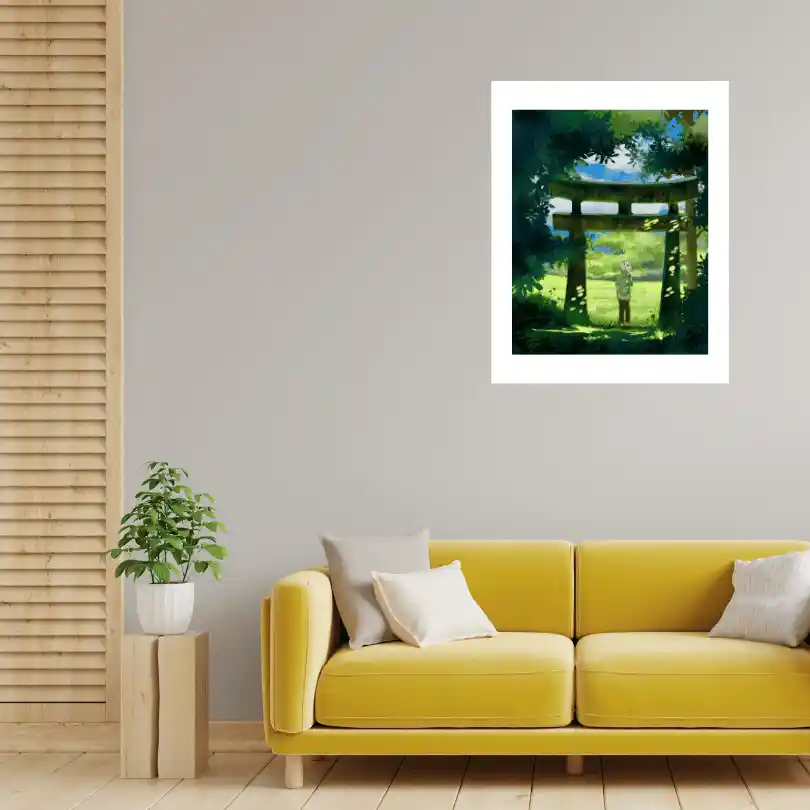 gin in a forest gateway — Poster Art Prints