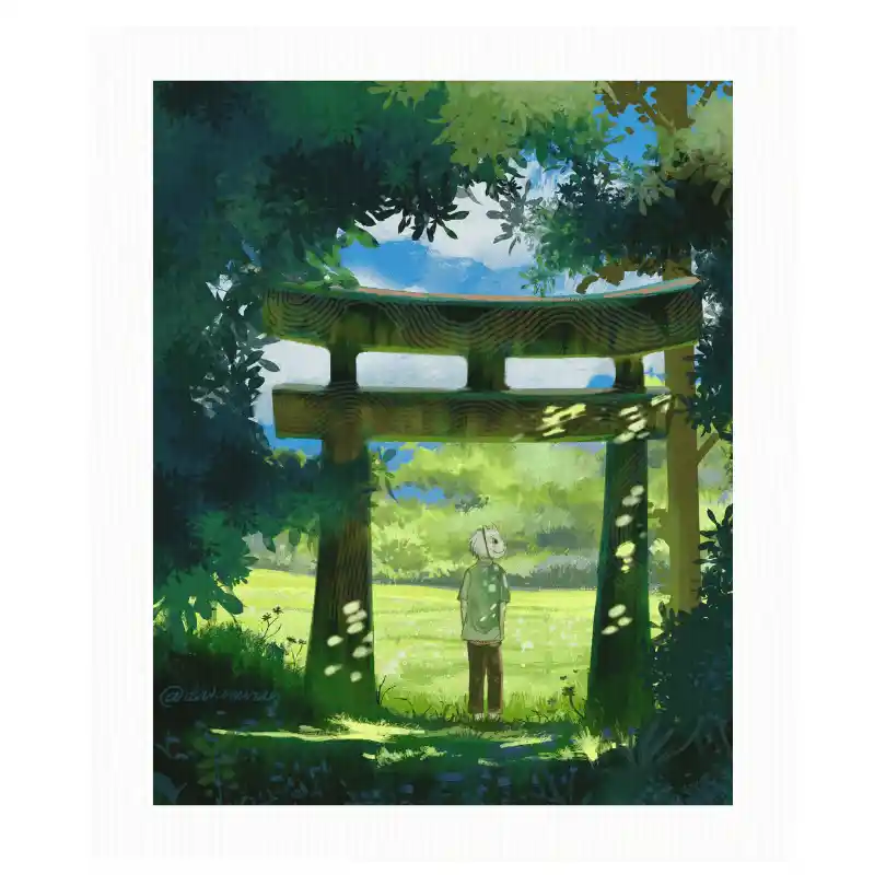 gin in a forest gateway — Canvas Art Prints