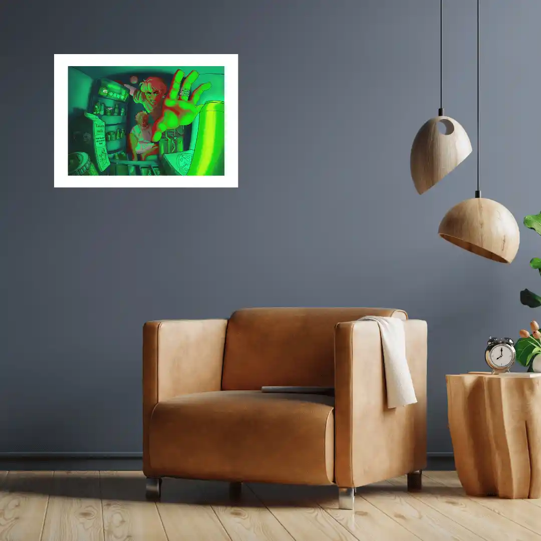 midnight fridge hunt — Poster Art Prints