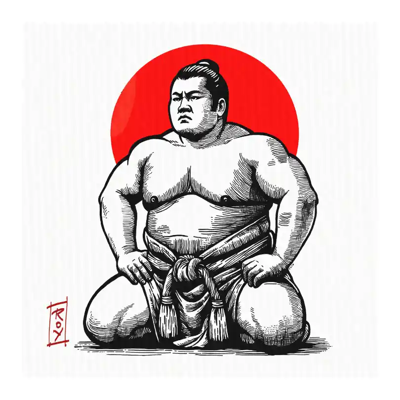 sumo sunset — Canvas Art Prints
