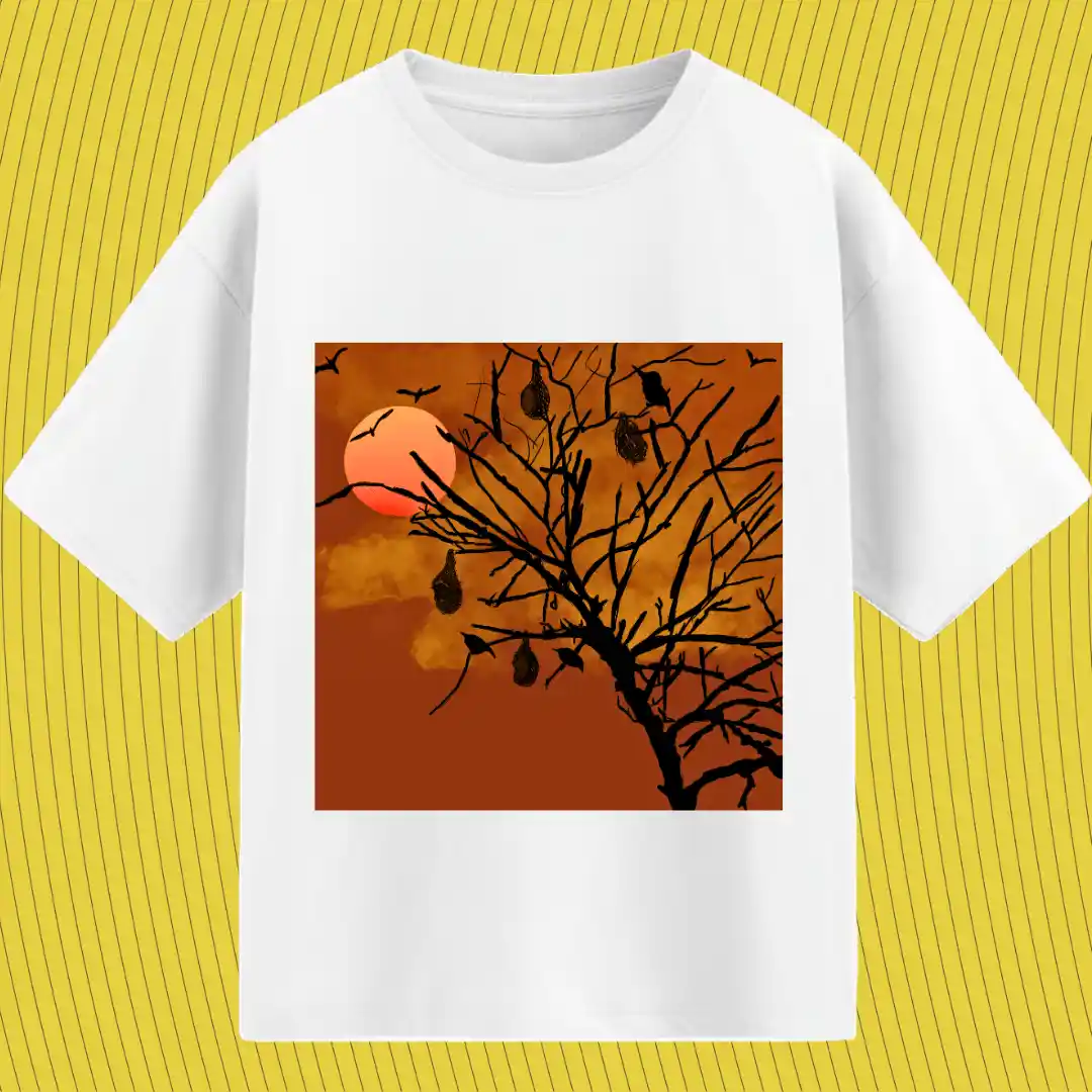 sunset tree — Oversized T-Shirts