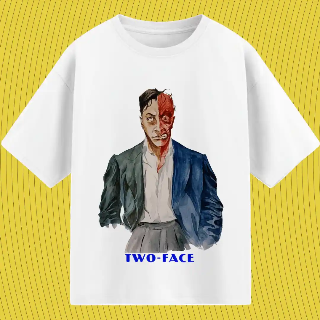 two face — Oversized T-Shirts