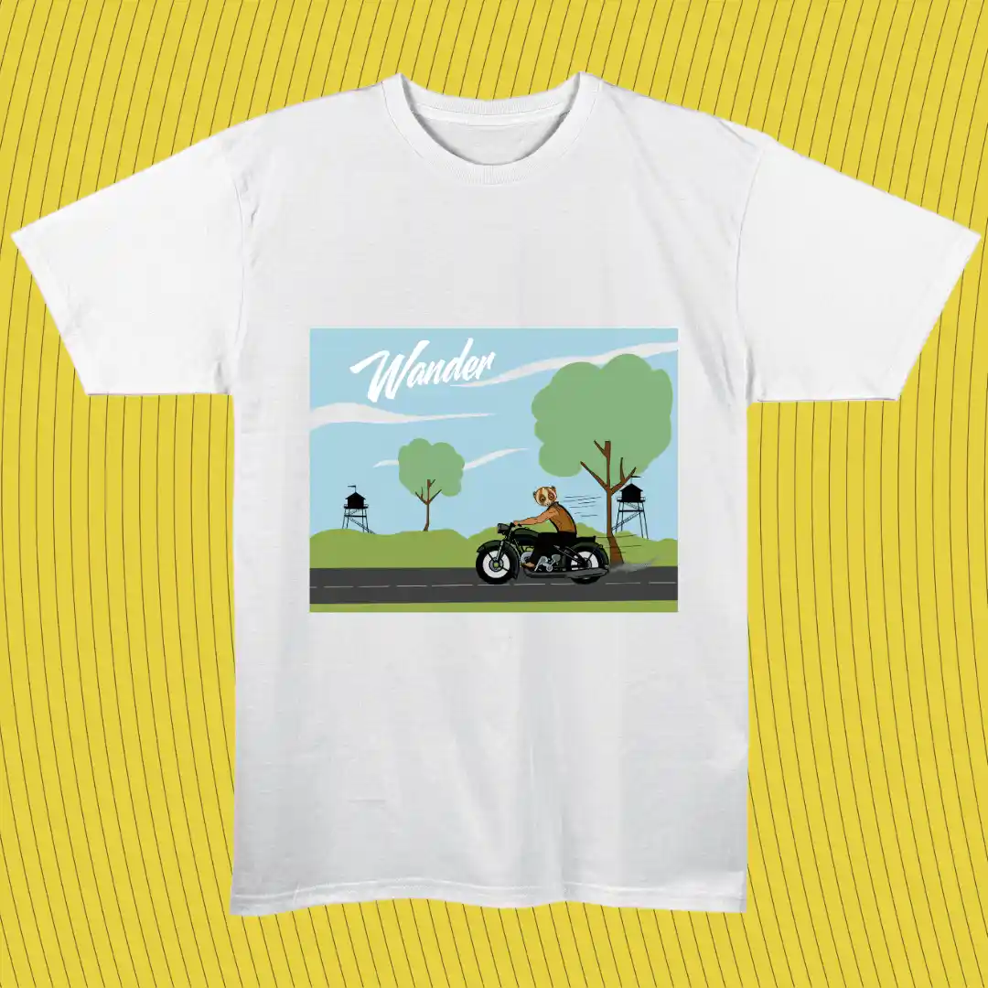 wandering biker — T-Shirts