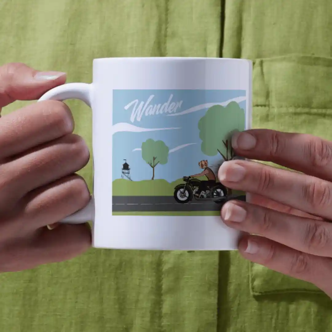 wandering biker — Mugs