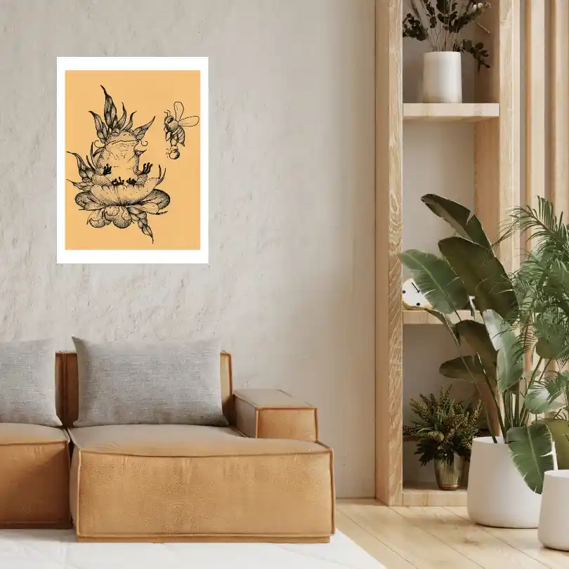 zen frog — Poster Art Prints