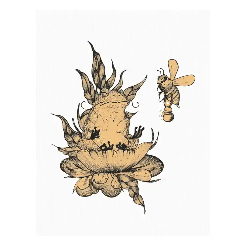 zen frog — Canvas Art Prints